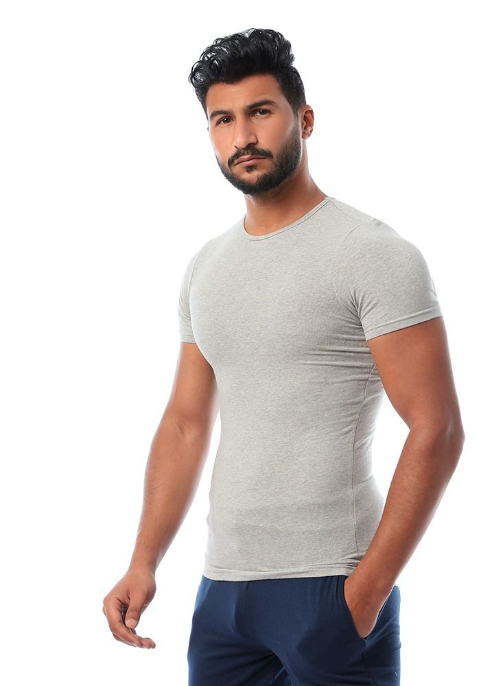 DICE Round Neck Undershirt - Gray - Image 2