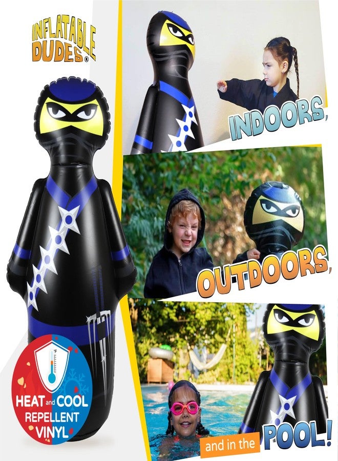 INFLATABLE DUDES Ninja Toy 47 Inches -Kids Punching Bag | Already Filled with Sand| Bop Bag | Inflatable Bopper | Boxing | Ninja Birthday Party | Party Decorations | Punching Bag for Kids- (Nobi) - Image 2
