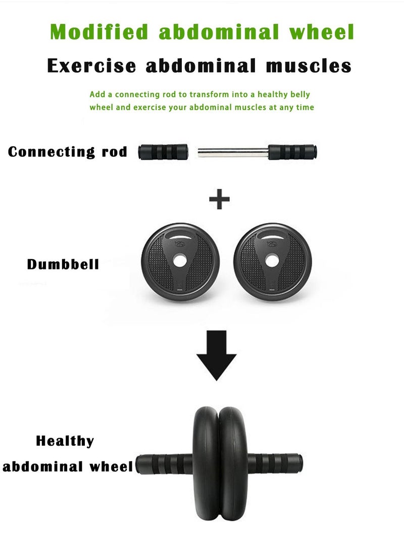 Viden - 10KG Free Adjustable Dumbbell Barbell Set For Men And Women Body Exercise Shaping 4 In 1 Green - Image 1