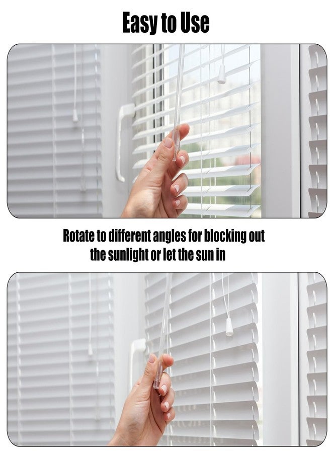 AccEncyc 4Pcs Blind Rod Replacement Parts PVC Blind Tilt Wand with Hook and Handle Stick for Windows Curtain Door Shades Opener Accessory (17 Inch) - Image 4