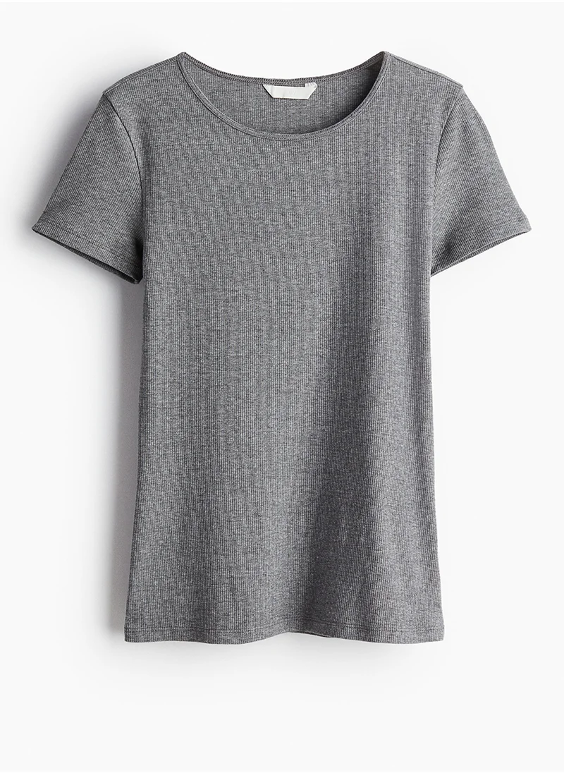 H&M Ribbed T-Shirt