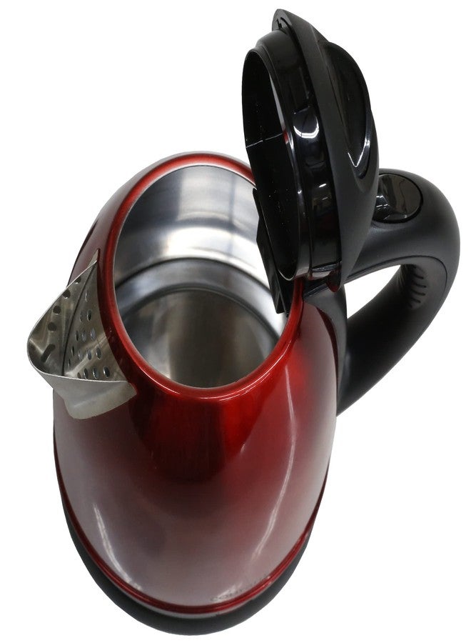 Courant 1.5 Liter Kettle Red Stainless Steel Cordless Electric Kettle with 360 Degree Rotational Body, Automatic Safety Shut-Off, Perfect for Tea/Coffee/Hot Chocolate/Soup/Hot Water - Image 2