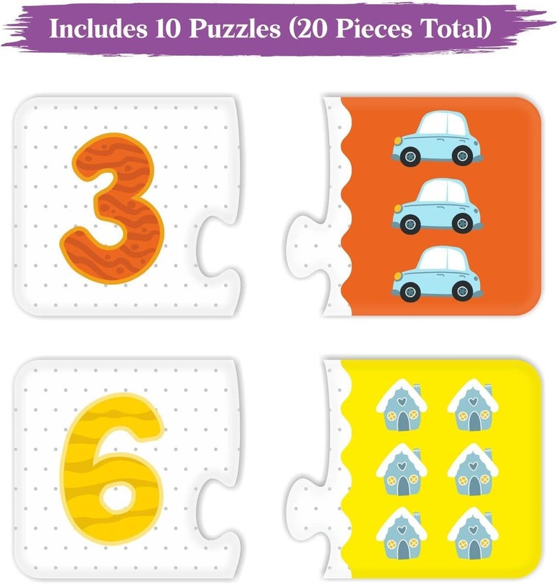 Webby Counting Numbers 2 Pieces Learning Pack Jigsaw Puzzle, Montessori Early Educational Pre School Puzzle Toys for 3+ Years Kid - Image 3
