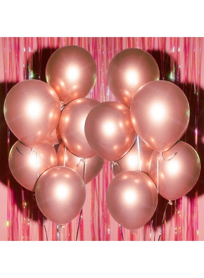 إكس أو بالونات كروم ذهبية وردية 25 قطعة 30.48 سم | ديكورات حفلات العزوبية وحفلات الزفاف وحفلات أعياد الميلاد - Image 1