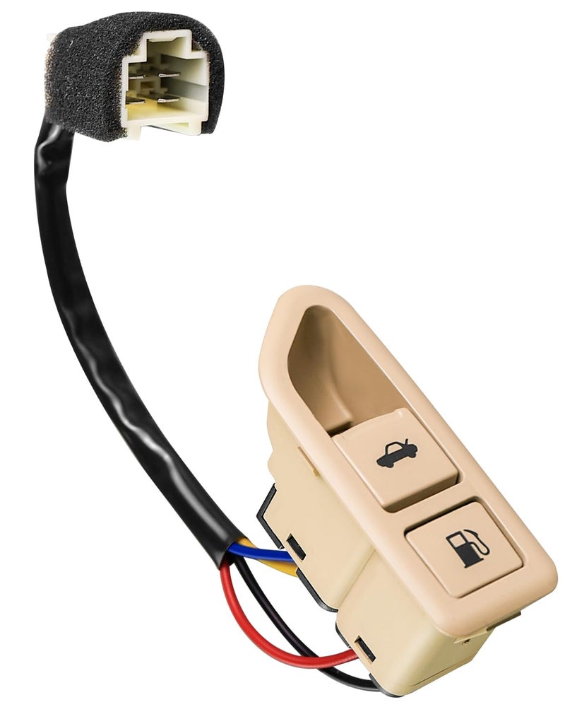 HUQUZN Trunk Lid Switch Fuel Door Opener Fit for Hyundai Sonata 2008 2009 2010, Replace 935553K500 93555-3K500, Yellow Release Button - Image 1