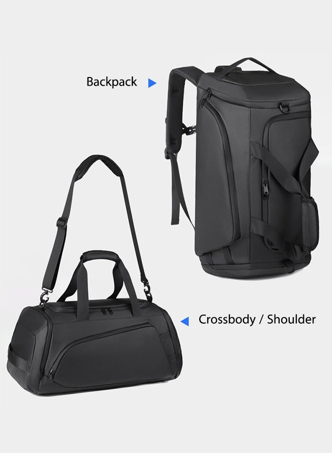 YELIN Waterproof Multifunctional Unisex Leisure Backpack with Shoe Compartment and Wet Dry Separation Multiple Carrying Options for Daily Outdoor Travel Use - Image 3
