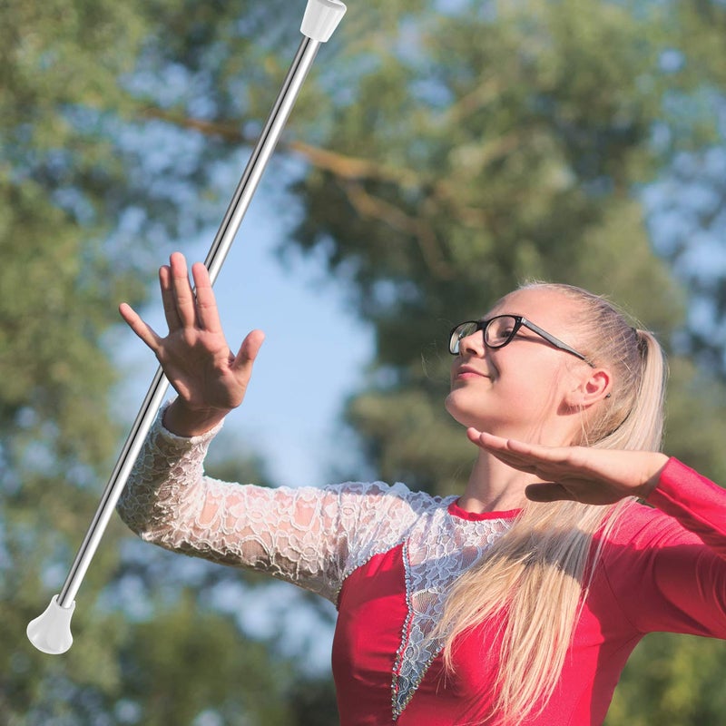 Sumind عصا دوارة للأطفال 2 قطعة للجنسين، عصا رقص جيمناستيك، عصا دوارة لعرض المواهب، الرقص الفني، دواران العصا، وردي، أبيض - Image 5