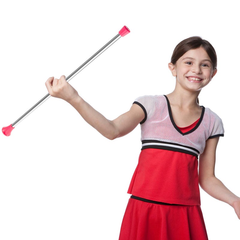 Sumind عصا دوارة للأطفال 2 قطعة للجنسين، عصا رقص جيمناستيك، عصا دوارة لعرض المواهب، الرقص الفني، دواران العصا، وردي، أبيض - Image 4