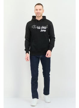 KANGOL Men Embroidered Logo Long Sleeves Hooded Sweatshirt, Black  - Image 4