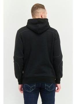 KANGOL Men Embroidered Logo Long Sleeves Hooded Sweatshirt, Black  - Image 3