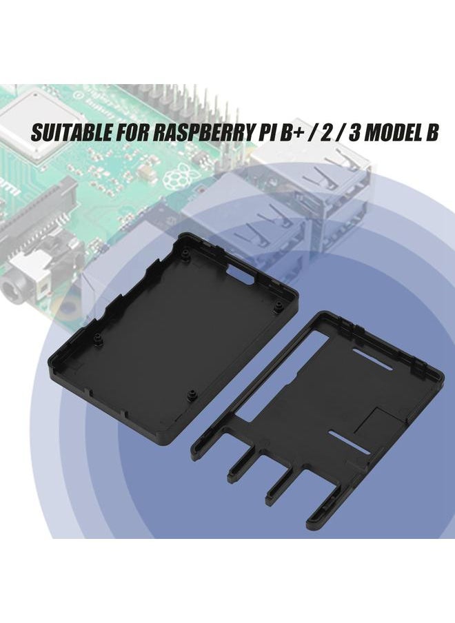Thoraya ABS Protective Case Shell Enclosure Box for Raspberry Pi Raspberry Pi B+/2/3 Model B (Black)  - Image 5