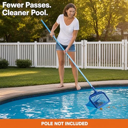 Stargoods Pool Skimmer - Heavy Duty Cleaner Tool & Net Bag Leaf Cleaning - Image 2