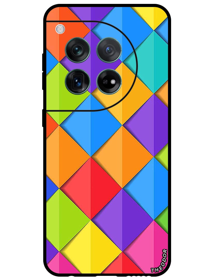 Theodor Protective Case Anti Scratch Shock Proof Bumper Cover For OnePlus 12 Squares - Image 1