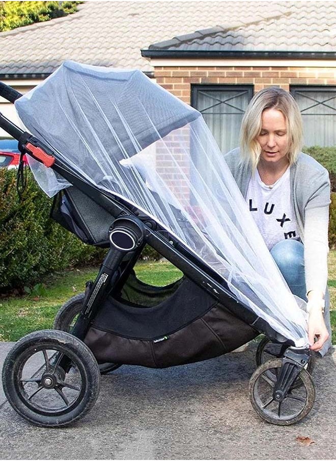 Mosquito Net for Stroller Mosquito Net Insect Proof for Strollers, Beds, Cradles, Playpens, and Cribs (White)