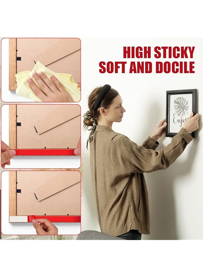 erorex New Upgraded Double Sided Tape Heavy Duty Extra Thick 0.04 In Foam Tape Strong Adhesive Mounting Tape Waterproof For Picture Hanging Strips Carpet Tape For Led Strip Light Indoor And Outdoor - Image 3