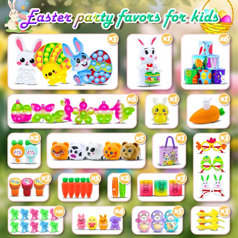 Pistroy 500 PCS Easter Eggs Fillers, Easter Party Favors for Kids Easter Basket Stuffers Fidget Toys Bulk, Classroom Prize Easter Gifts Treasure Box Toys Birthday Goodie Bag Stuffers - Image 2