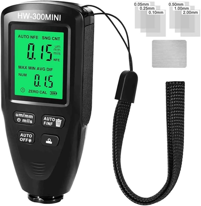 مقياس سمك الطلاء المحمول 0-2000 ميكرومتر جهاز قياس الطلاء المصغر للسيارات أداة القياس الحمراء - Image 5