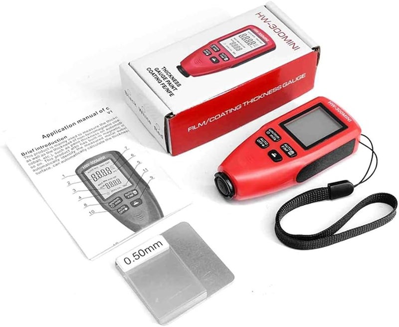 مقياس سمك الطلاء المحمول 0-2000 ميكرومتر جهاز قياس الطلاء المصغر للسيارات أداة القياس الحمراء - Image 4