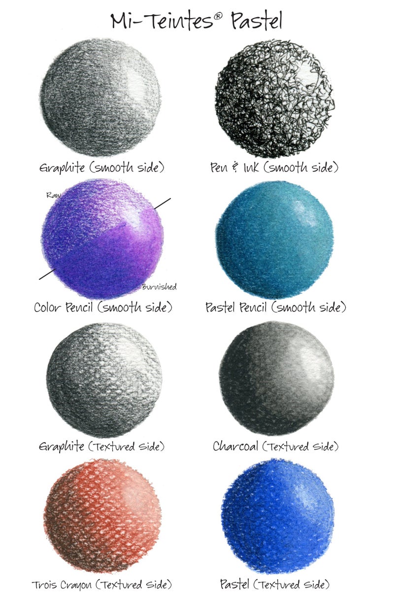 Canson Artist Series Mi-Teintes Pastel Paper, Black, Foldover Pad, 9x12 inches, 24 Sheets (98lb/160g) - Artist Paper for Adults and Students - Image 4