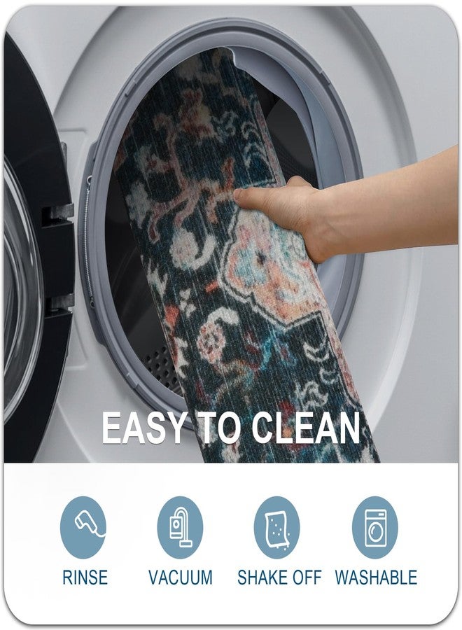 Collive Indoor Door Mat Retro Floor Mat, Non Slip Washable Doormat Large Size Quickly Absorb Welcome Mats Low-Pile Front Door Rug Inside Entryway Carpet for Entrance - 36" x 59" - Image 4