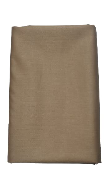 MAMRAJ Men's 100% pure Giza Cotton Unstitched Shirt,Kurta Pyjama Fabric By Meters ( Ethnic, Formal, Casual, summer wear.) ( Treandy Satin Shirts ) (2.5 M, Brownish Golden) - Image 5