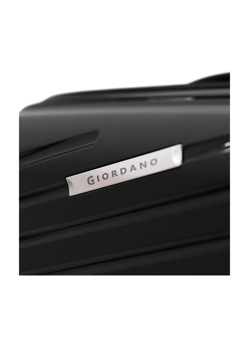 GIORDANO Unbreakable Hardshell PP Luggage Trolley Bag 20 inch Cabin Size With Double Spinner Wheels,Black - Image 3