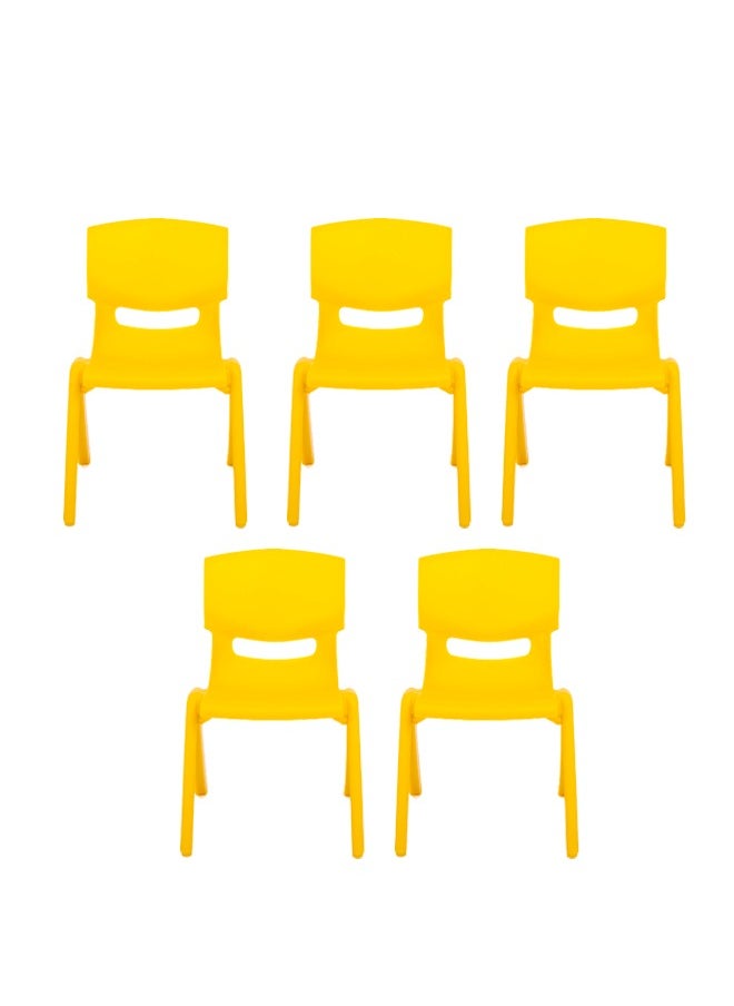 JSAITOYS 5-Piece Kindergarten Chair Children's Back Chairs Baby Stools Bench Seats Adult Thickened Plastic  - Image 1