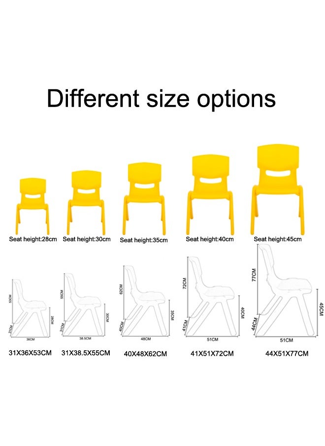 JSAITOYS 5-Piece Kindergarten Chair Children's Back Chairs Baby Stools Bench Seats Adult Thickened Plastic  - Image 2