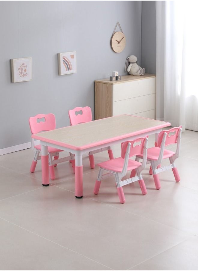 JSAITOYS 5-Piece Children's Furniture Tables And Chairs Set Kids Daycare Furniture Living Room  - Image 1