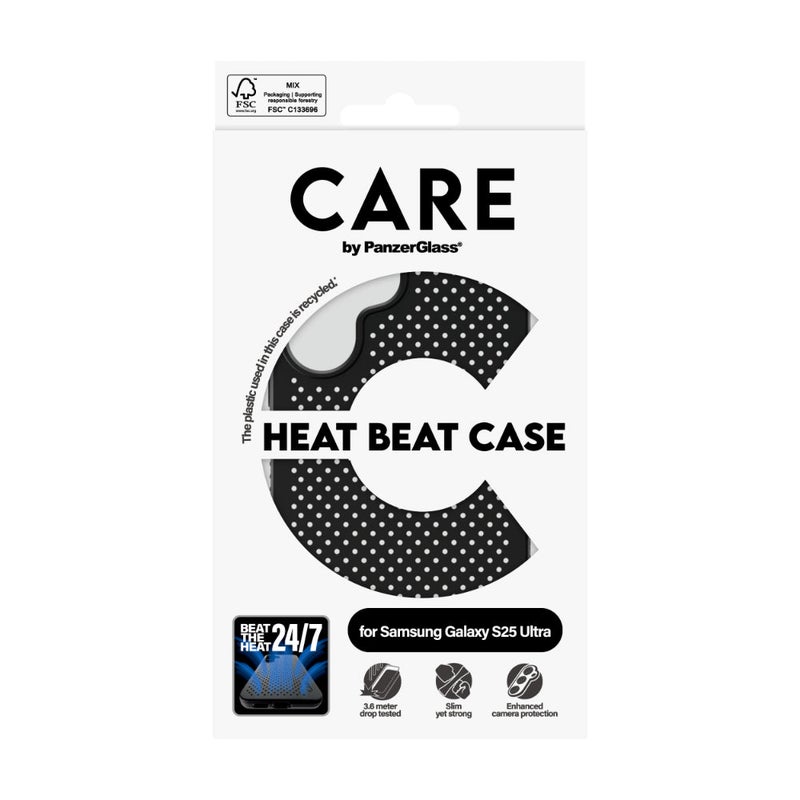 PanzerGlass Care By Panzerglass Feature Heat Beat Case, Qi Compatible For Samsung Galaxy S25 Ultra - Slim & Strong, Heat Dissipation, Enhanced Camera Protection, Lightweight Design, Recycled Plastic - Black - Image 3