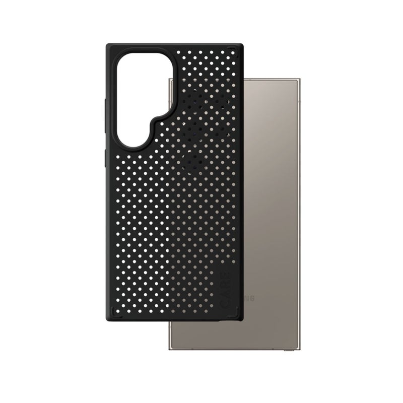 PanzerGlass Care By Panzerglass Feature Heat Beat Case, Qi Compatible For Samsung Galaxy S25 Ultra - Slim & Strong, Heat Dissipation, Enhanced Camera Protection, Lightweight Design, Recycled Plastic - Black - Image 1