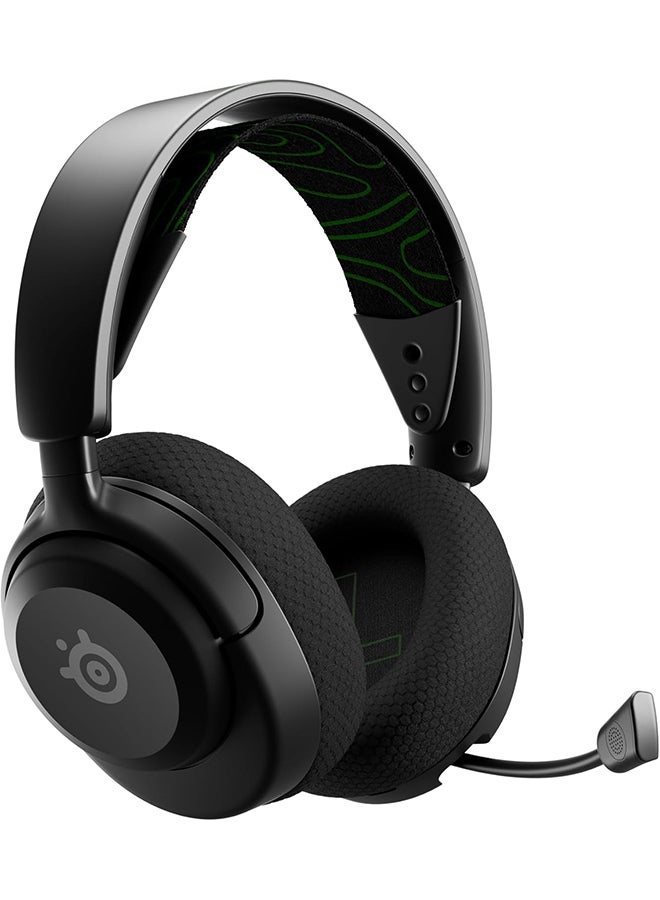SteelSeries Arctis Nova 5X Wireless Headphones, 40mm Neodymium Drivers, ClearCast Gen 2.x, Retractable Boom, 360° Spatial Audio, Quick-Switch Wireless for Xbox, PC, PS, Switch, Mobile, Black / Green | 61676 - Image 2