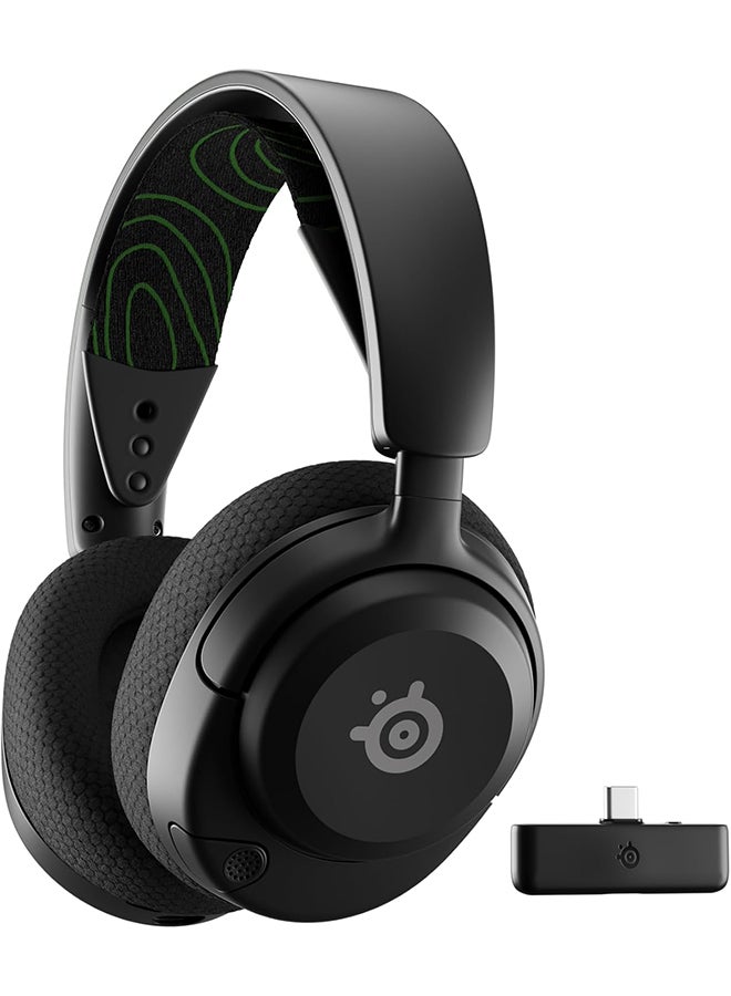 SteelSeries Arctis Nova 5X Wireless Headphones, 40mm Neodymium Drivers, ClearCast Gen 2.x, Retractable Boom, 360° Spatial Audio, Quick-Switch Wireless for Xbox, PC, PS, Switch, Mobile, Black / Green | 61676 - Image 1