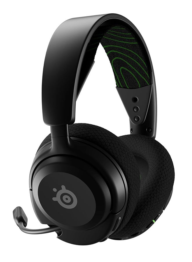 SteelSeries Arctis Nova 5X Wireless Headphones, 40mm Neodymium Drivers, ClearCast Gen 2.x, Retractable Boom, 360° Spatial Audio, Quick-Switch Wireless for Xbox, PC, PS, Switch, Mobile, Black / Green | 61676 - Image 4