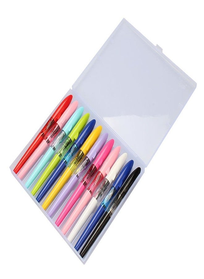 JINHAO 12pcs Jinhao Shark Fountain Pens Set Fine Nib Screw Cap - Image 2
