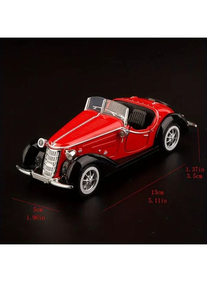 Blue Vintage Alloy Classic Car Model 1 32 Scale Pull Back Action Opening Doors - Image 3