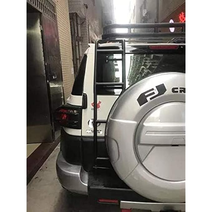rayihni 4x4 Rear Ladder for Toyota FJ Cruiser Roof rack ladder UltraBlack Premium Compatible for Fj Cruiser 2008 to 2022 - Image 2