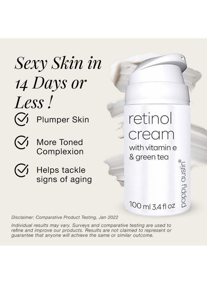 Poppy Austin poppy austin Retinol Cream for Face 3.4OZ, High-Strength Retinol Night Cream - Cruelty Free Wrinkle Cream For Face - Anti Aging Eye Cream Retinol For Face & Body  - Image 4