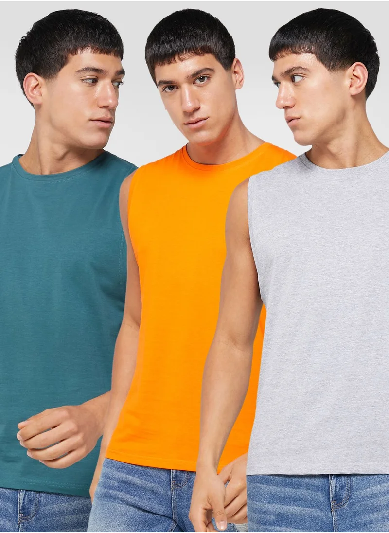 Seventy Five Basics 3 Pack Essential Vests