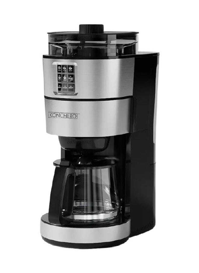 homix - 1000W Completa Filter Coffee Machine with Grinder Grey and Black 30 x 19 x 43.5 cm CM1131D-GS - Image 1