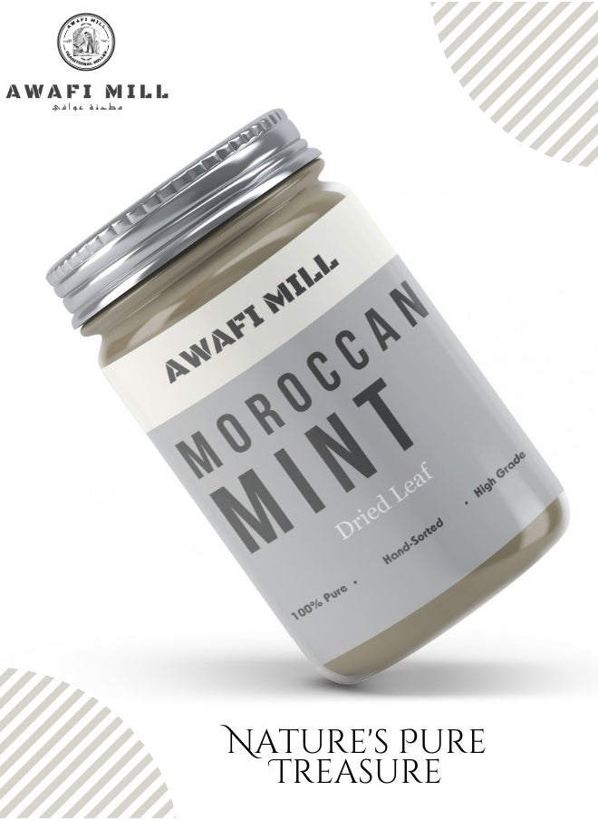 Awafi Mill - Moroccan Mint Green Full Leaf Loose Tea | Farm Fresh | 100% Green Tea Moroccan Mint Leaves | Refreshing Flavor - Image 1
