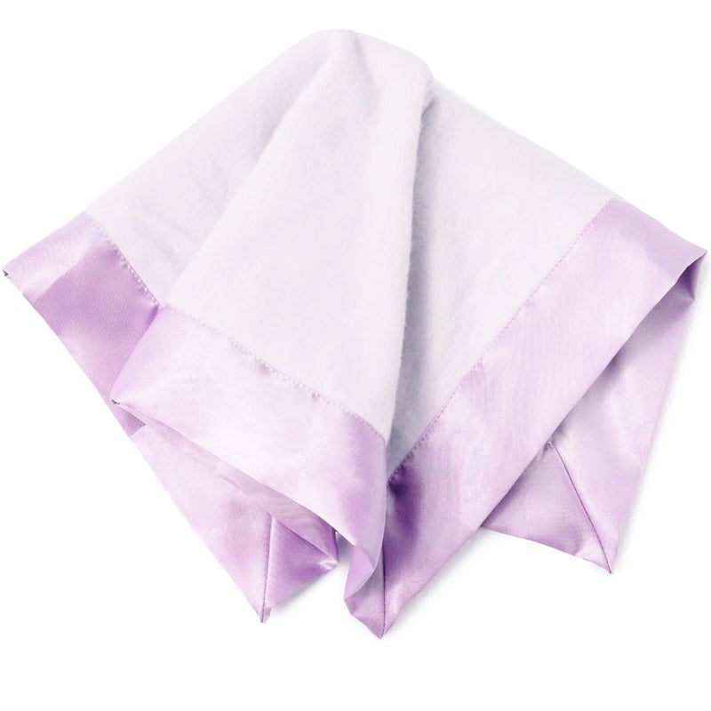 Bamboo Little Ultra-Soft Lovey Security Blanket - Baby Essentials, Newborn Essentials, Ultra-Soft Fleece Baby Blanket with Satin Trim â€“ 16" x 16" - Lavender - Image 1