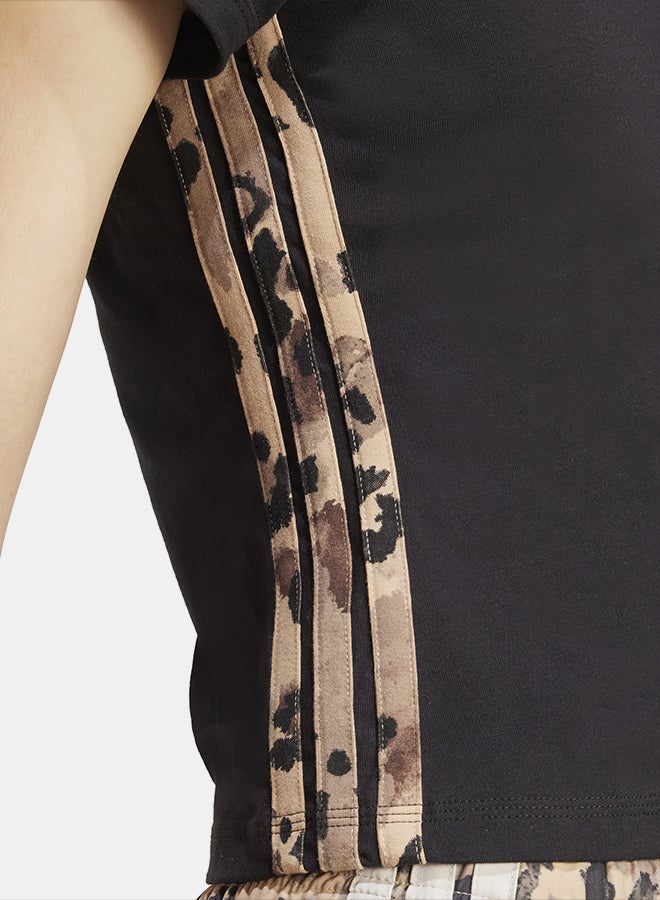 Adidas Animal Print 3-Stripes T-Shirt - Image 5