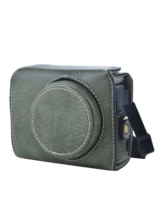 Rieibi ZV1 Case - Vintage PU Leather Camera Case for Sony ZV1 ZV-1 DSLR Camera - Protective Case with Strap, Green, Beauty Case - Image 1