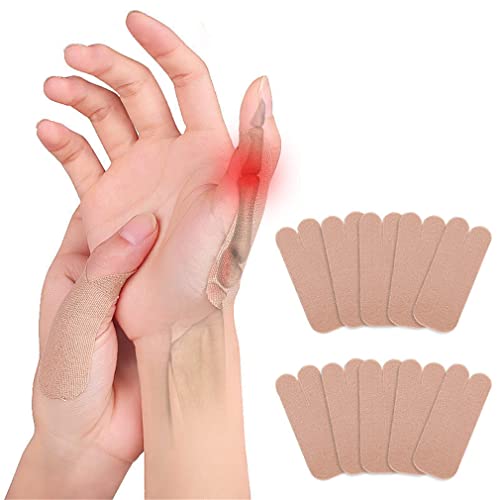 Xemz Thumb Support Stickers, 10 Pcs Elastic Breathable Thumb Support Brace Wrap Hand Guard Patches, Self-adhesive Thumb Stabilizer Care Stickers for Tendonitis Sprains Strains Trigger Finger Pain Relief - Image 1