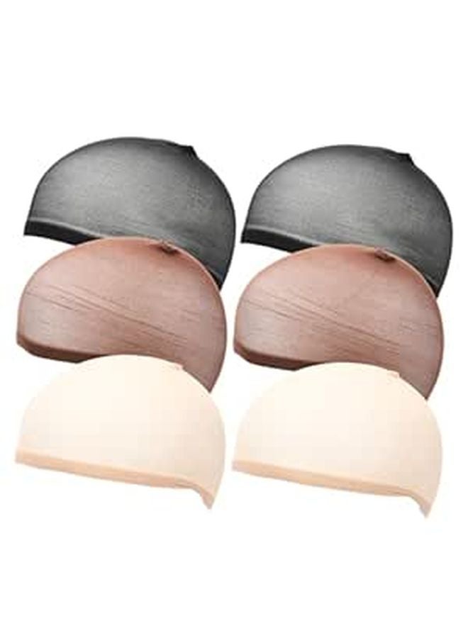 6Pcs Nylon Wig Caps For Women Breathable Mesh Hair Net In Multi Colors - Image 1
