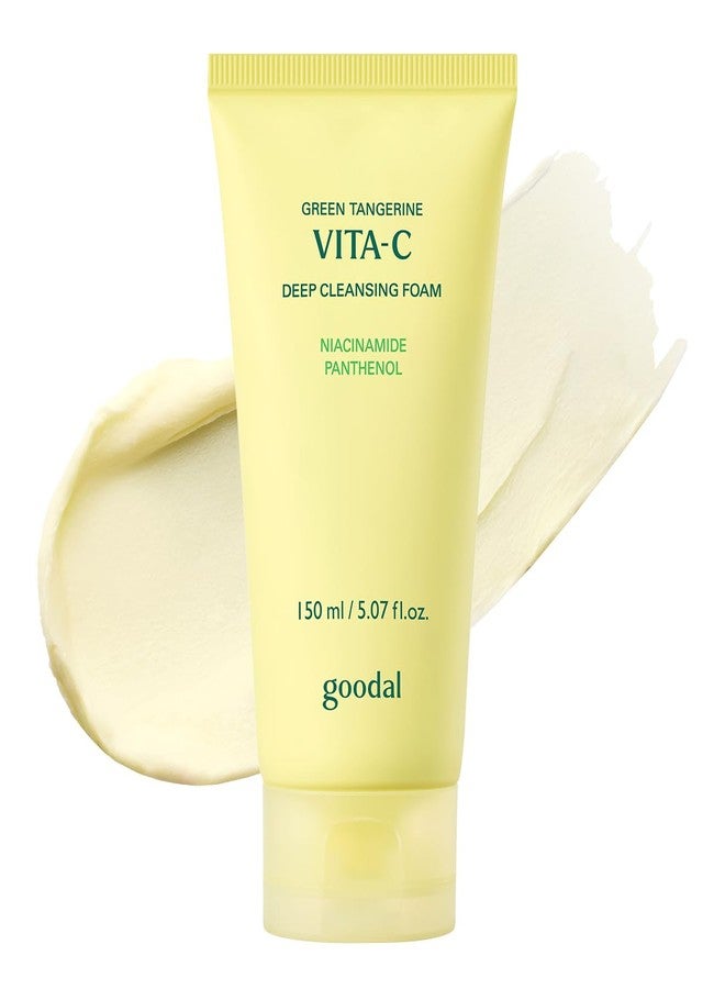 GOODAL Green Tangerine Vitamin C Cleansing Foam for Sensitive Skin | Gentle Formula for Deep Cleansing, Rich, Daily Foaming Face Wash, Non-Irritating, Clarifying, Moisturizing (5.07 fl oz) - Image 1