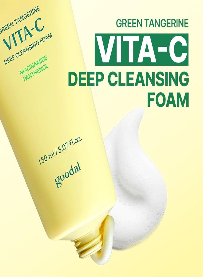 GOODAL Green Tangerine Vitamin C Cleansing Foam for Sensitive Skin | Gentle Formula for Deep Cleansing, Rich, Daily Foaming Face Wash, Non-Irritating, Clarifying, Moisturizing (5.07 fl oz) - Image 2