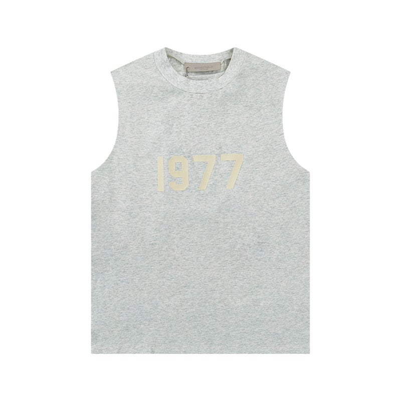 Multi-Line Fog Icon Trendy Loose High Street Sleeveless Casual Vest Short-Sleeved Round Neck T-Shirt For Men And Women With - Image 1