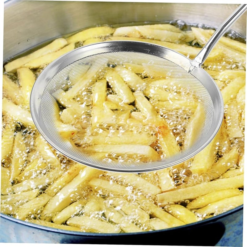 Stainless Steel Colander Spoon Slotted Skimmer For Noodles Pasta Oil Filtering Serving - Image 4
